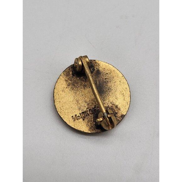 Vintage CYO Blue Gold Cross Clouds 1/10 10KGF Gold Filled Pin Religious - Picture 3 of 8